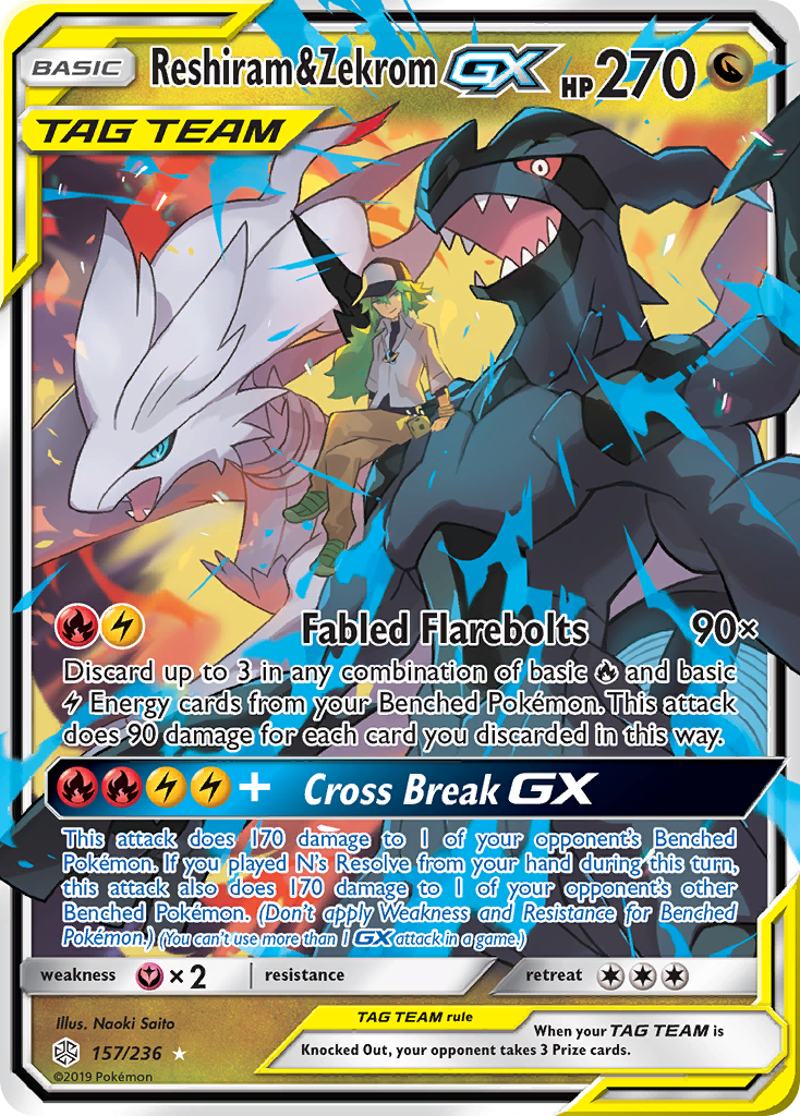 Reshiram & Zekrom GX – Cosmic Eclipse 157/236