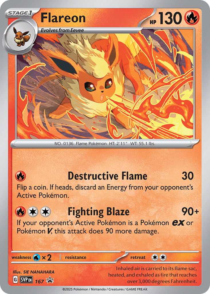 Flareon (Cosmos Holo) – Scarlet & Violet Promo 167