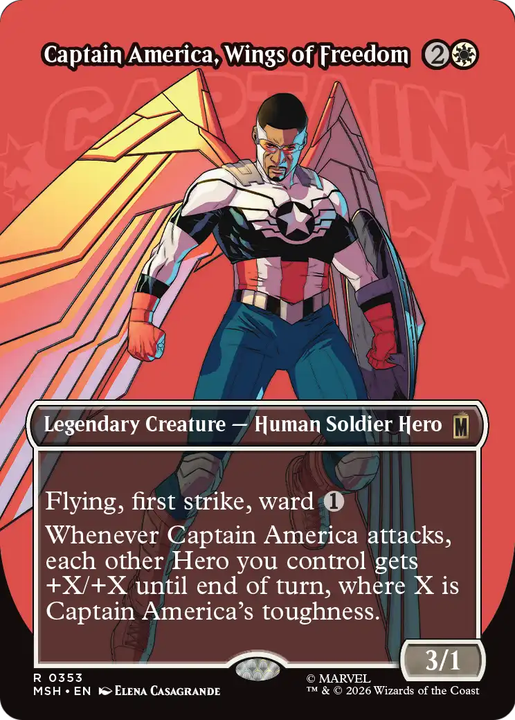 Captain America, Wings of Freedom (Borderless) – Marvel Super Heroes 353