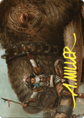 Tuskguard Captain Art Card (Gold-Stamped Signature) – Art Series: Commander Masters 16
