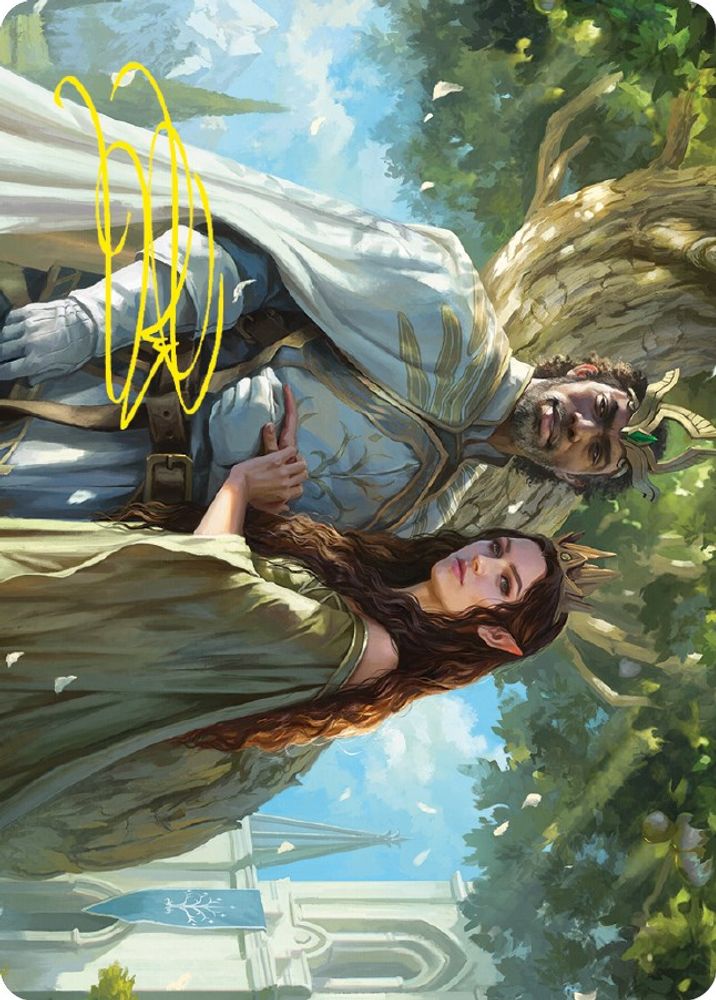 Aragorn and Arwen, Wed Art Card (Gold-Stamped Signature) – Art Series: Universes Beyond: The Lord of the Rings: Tales of Middle-earth 33