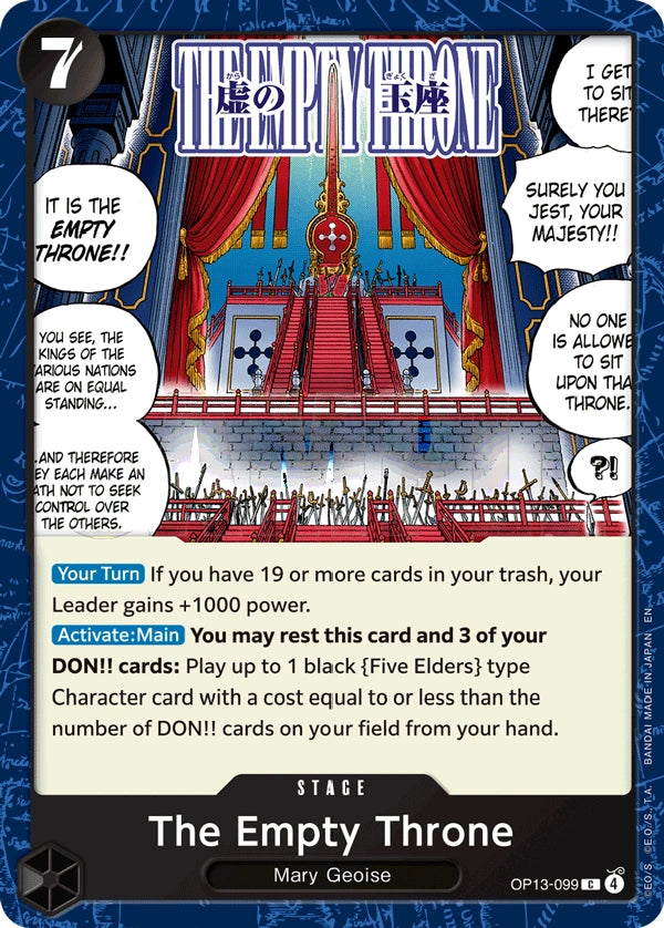 The Empty Throne – Carrying On His Will OP13-099