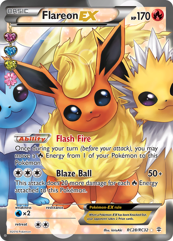 Flareon EX (Full Art) – Generations: Radiant Collection RC28