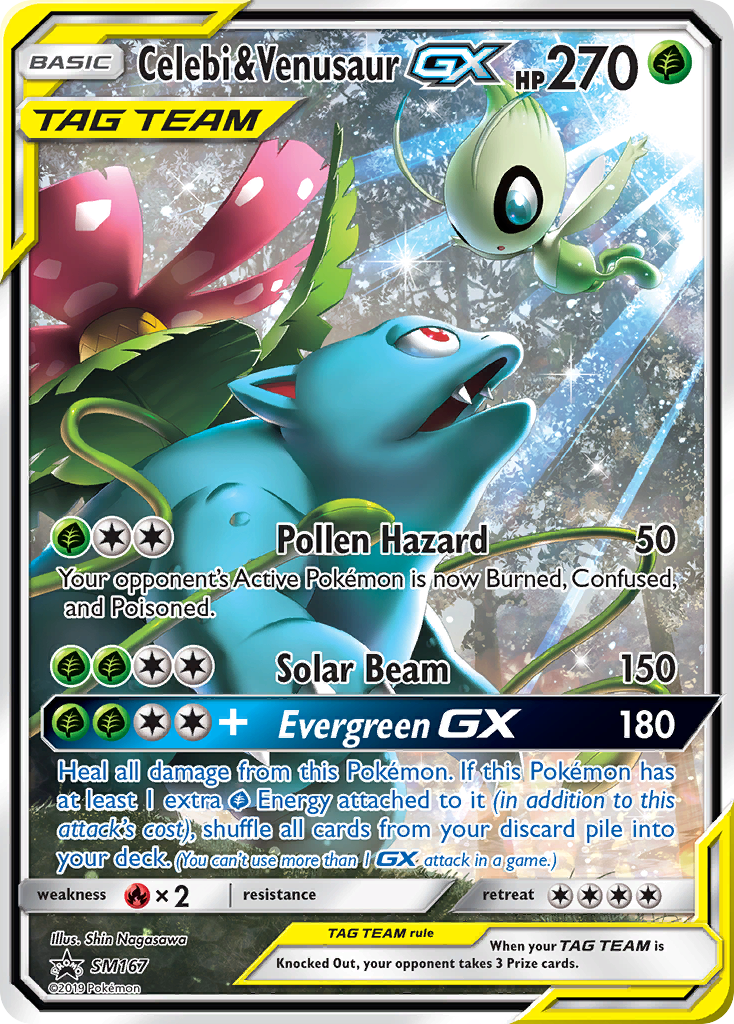 Celebi & Venusaur GX – Sun & Moon Promo SM167