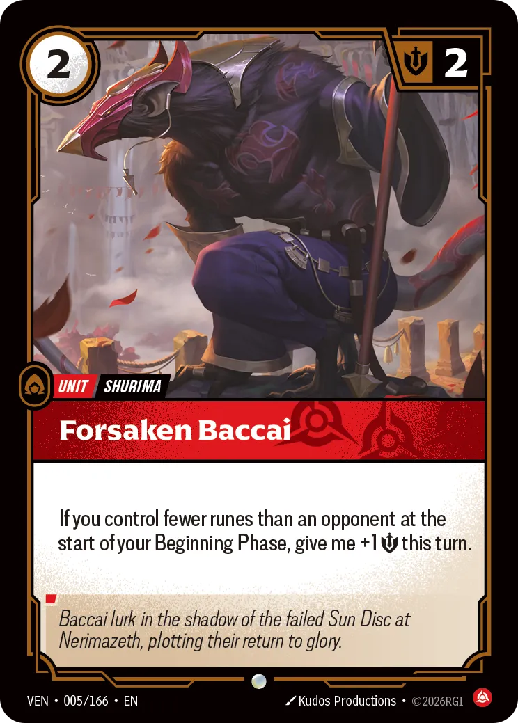 Forsaken Baccai – Vendetta 005/166