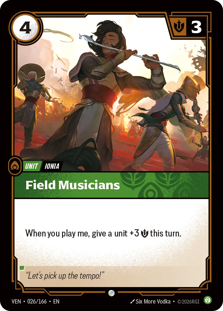 Field Musicians – Vendetta 026/166