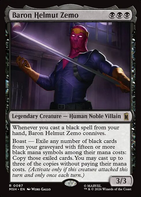 Baron Helmut Zemo – Marvel Super Heroes 87