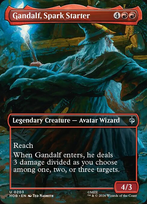 Gandalf, Spark Starter (Borderless) – The Hobbit 203 (Foil)