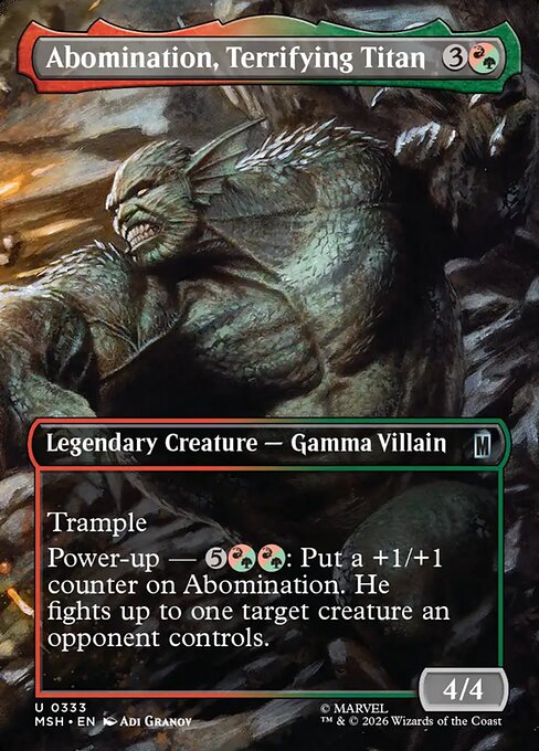 Abomination, Terrifying Titan (Borderless) – Marvel Super Heroes 333 (Foil)