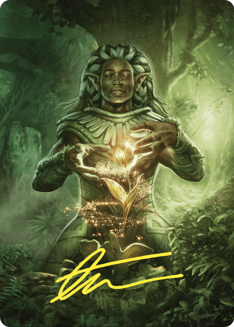 Elvish Mystic Art Card (Gold-Stamped Signature) – Art Series: Commander Masters 41