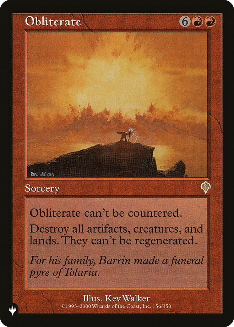 Obliterate – The List 156