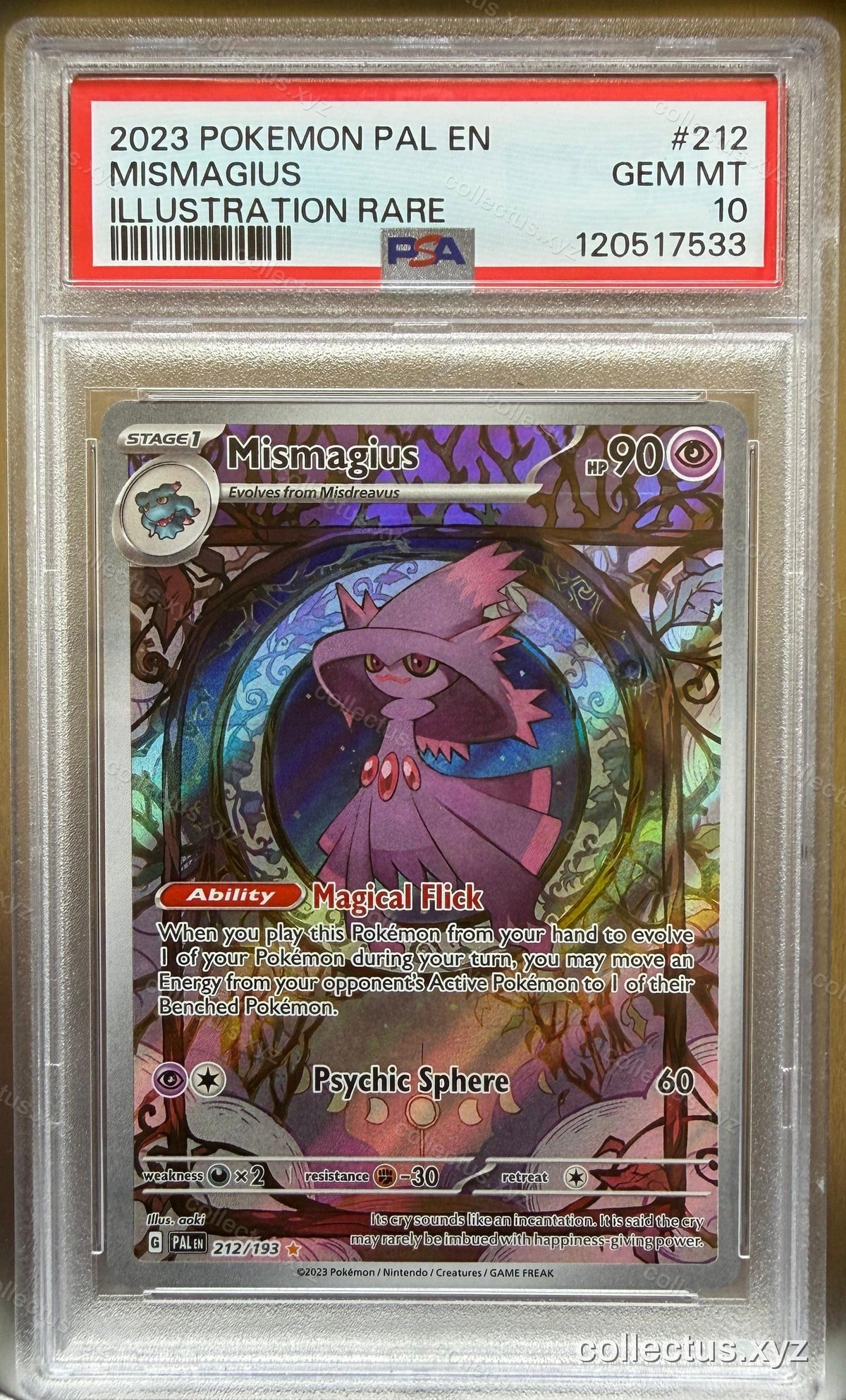 Mismagius - Paldea Evolved 212/193, PSA 10